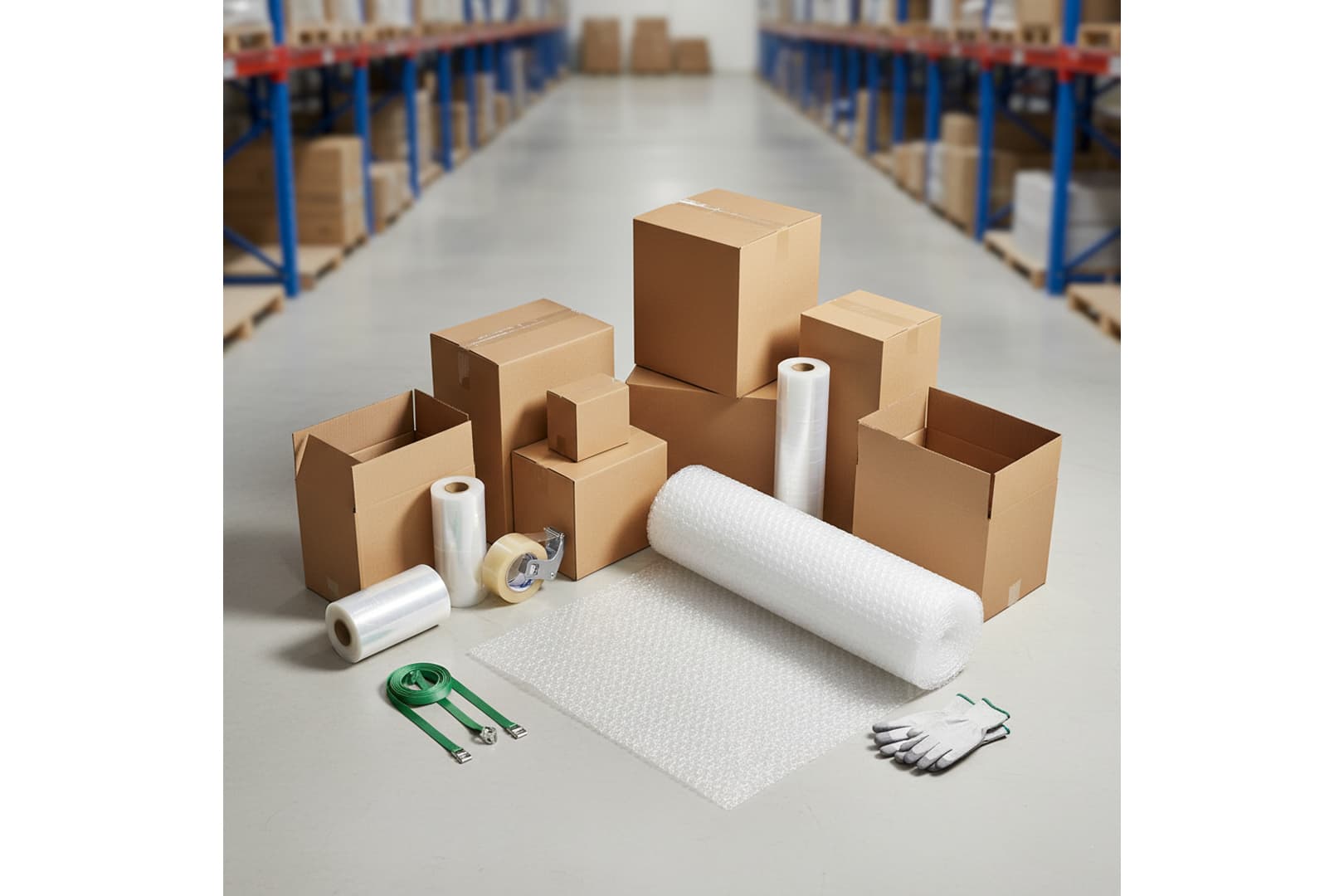 Ảnh: Vật liệu đóng gói hàng hóa phục vụ lưu kho